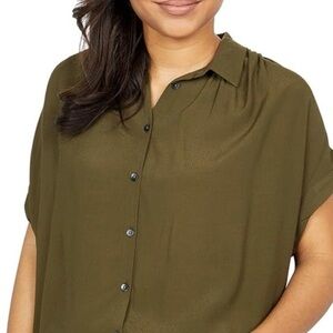 Madewell Olive Button-Down Shirt